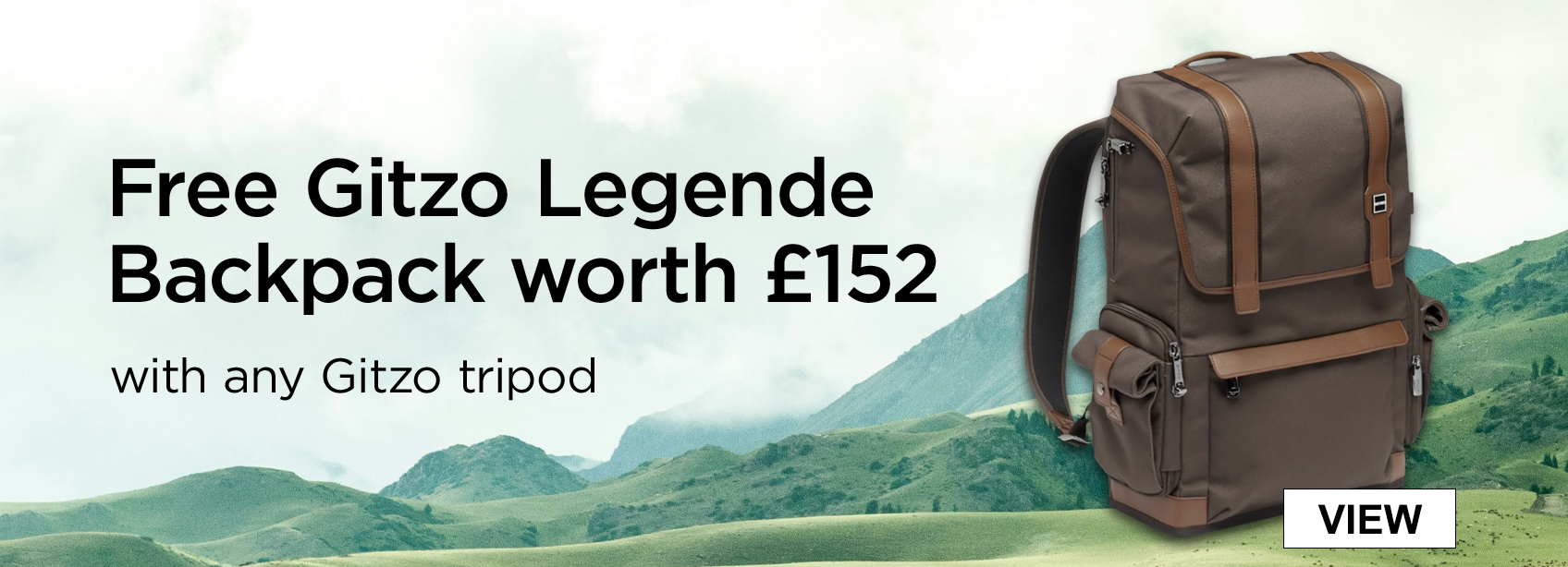 Free Gitzo Legende Backpack worth £152 with any Gitzo Tripod